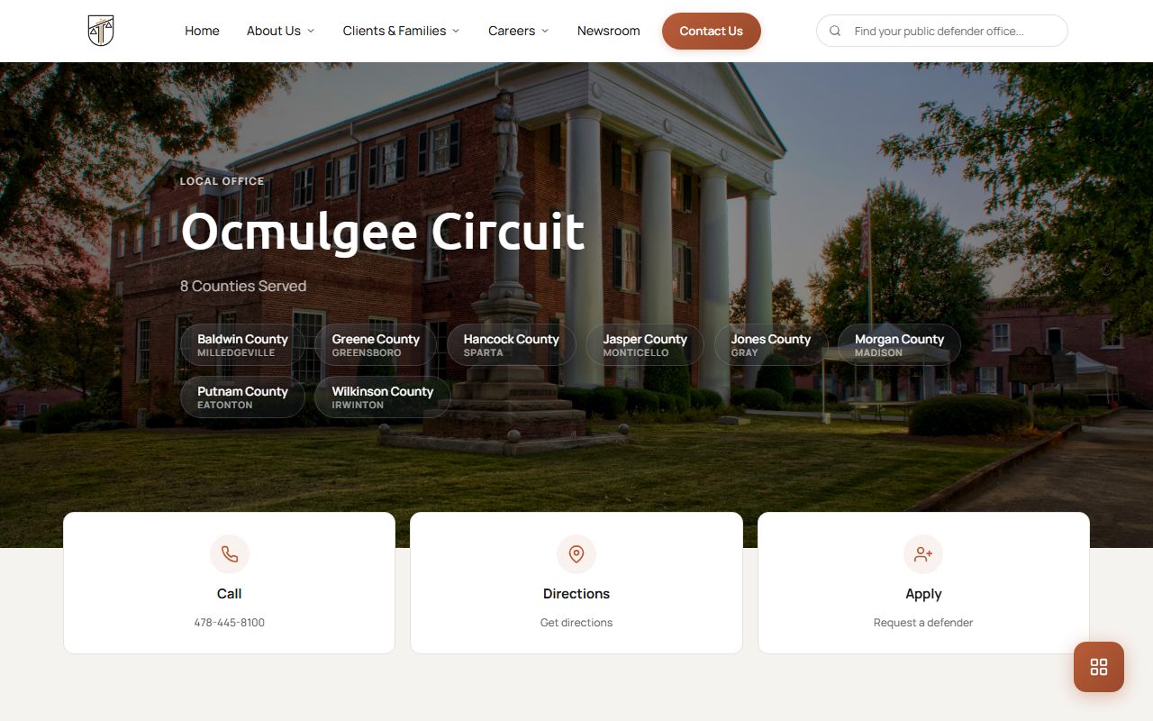 Putnam County criminal court records and Ocmulgee Circuit Public Defender