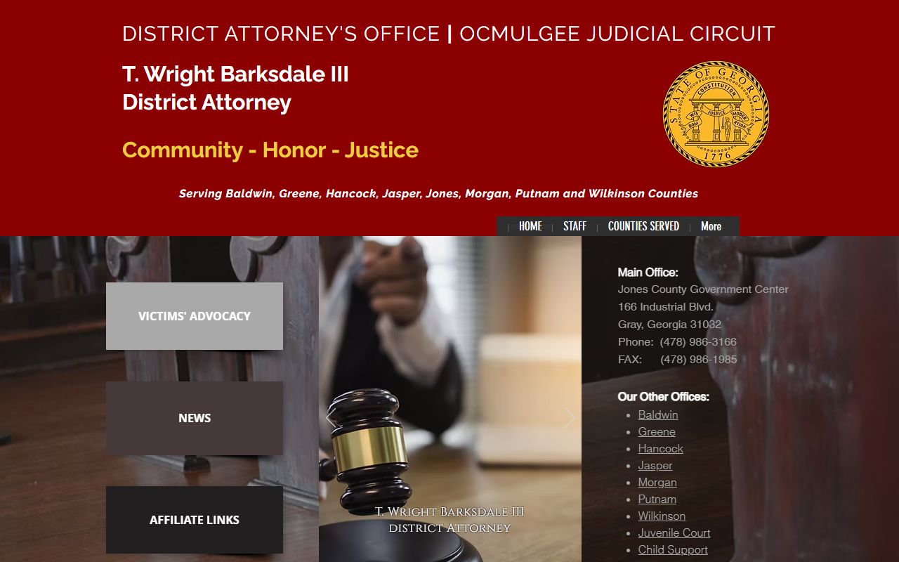 Putnam County criminal court records and Ocmulgee Judicial Circuit District Attorney