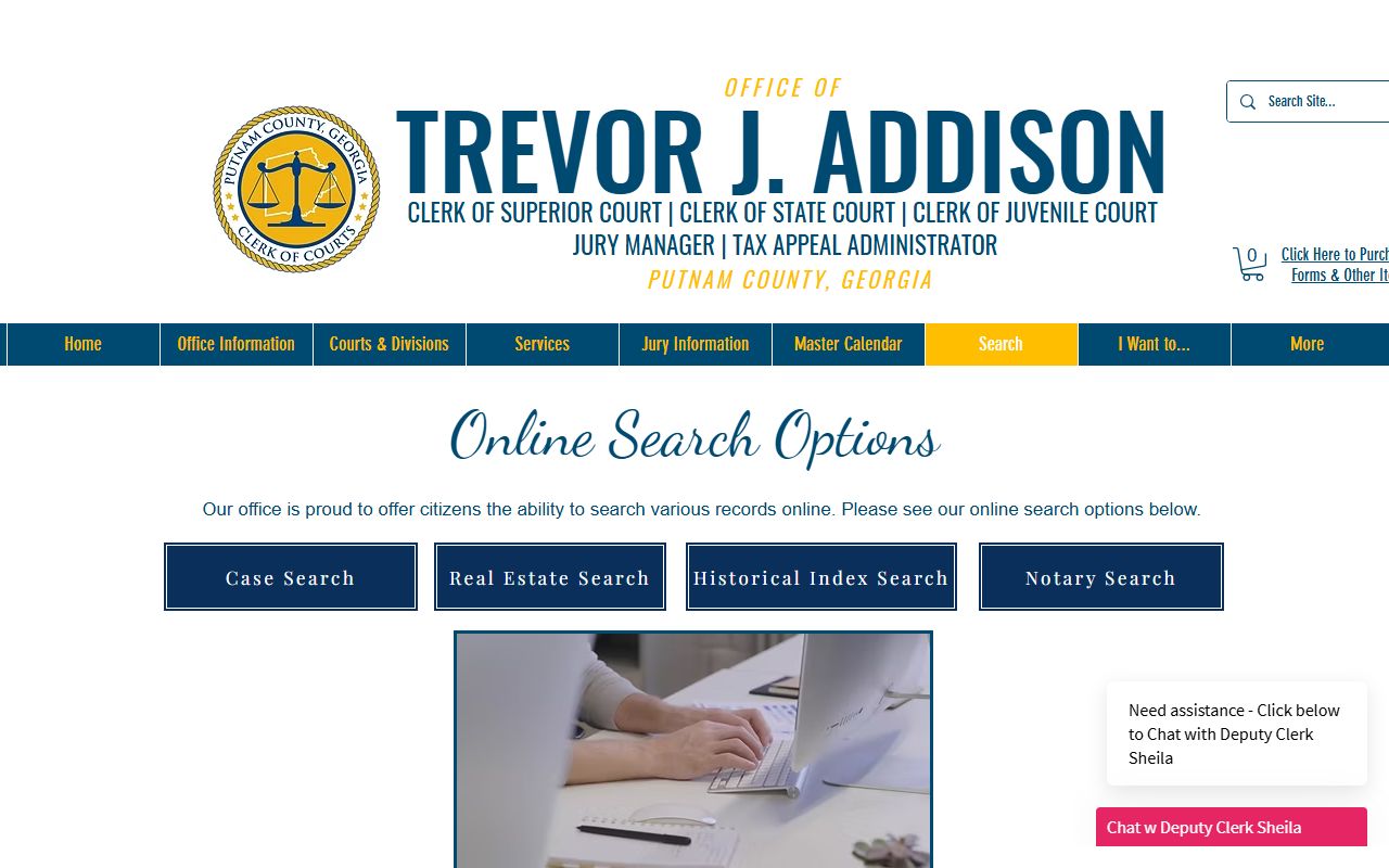 Putnam County court records Clerk search options
