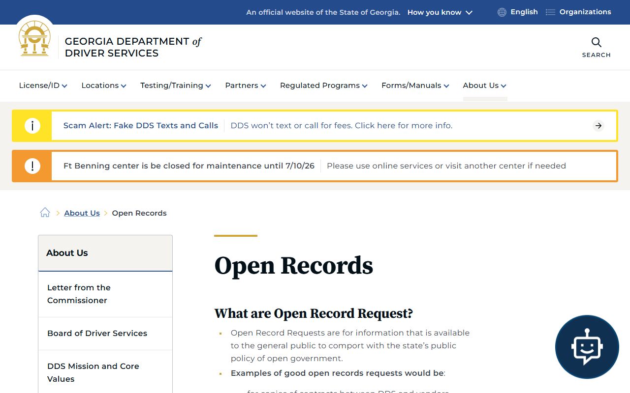 Putnam County inmate records Georgia DDS open records channel